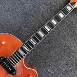 Top quality G Orange Electric Jazz guitar,Gold Bigsby bridge,Factory Hollow Body