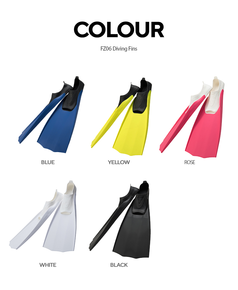 TPE TPR Footpocket Diver Freediving Long Fins For Underwater Spearfishing Swimming Snorkeling