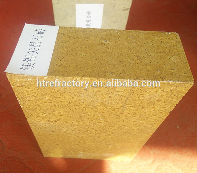 70-90% MgO Content Magnesia Alumina Spinel Brick for Cement Kiln Lining Material