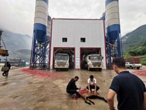 China 60m3 ready mix concrete batching plant production line factory