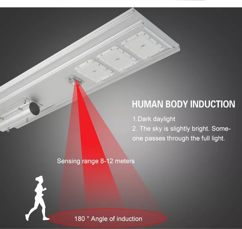 All In One Integrated Solar Street Light 200W 4 Heads 1000x320x50mm