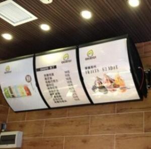 China double sides menu light box,KFC menu light box, fast food restaurant menu board, factory