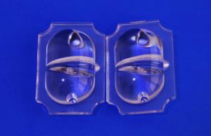 China PC Asymmetric Led Optical Lens for 1W 3W XPE Rebel Spot light factory