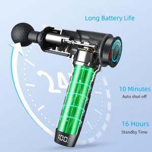 China Handheld Carbon Fiber Muscle Massager Gun with LCD Touch Screen factory