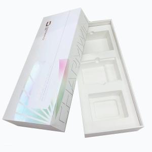 China Paper Medicine Packaging Box With Holographic Effect Embossing Wet Pulp Tray factory