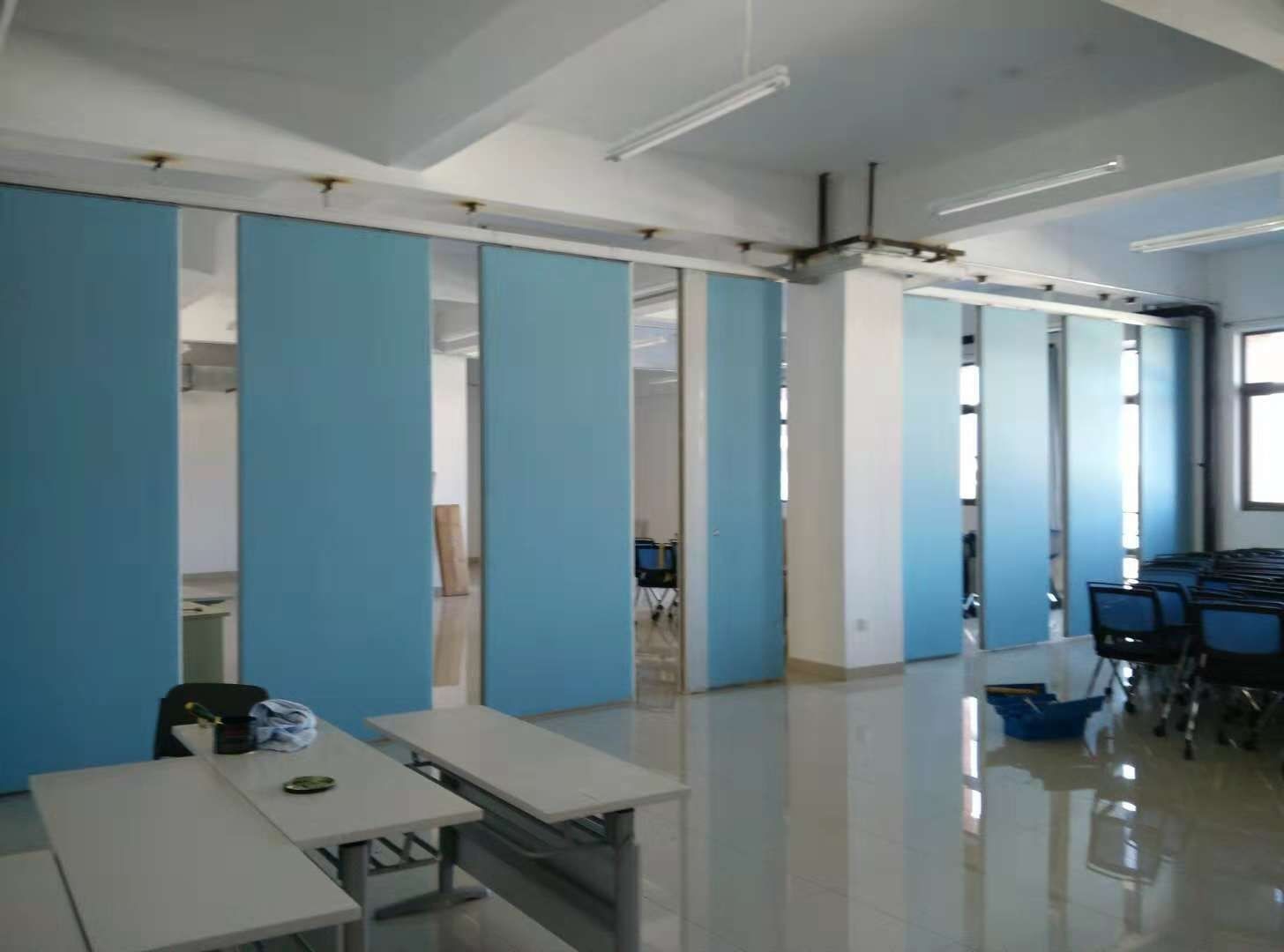 Flush Door 85mm Thickness Movable Partition Wall Systems Customized Color