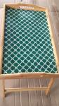 bamboo wood serving tray with metal handle