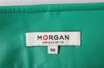 Green PU Leather Mini Women's Skirts Clothing 100% Polyester
