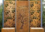 Corten Steel Garden Ornaments Oak Tree Design , Laser Cut Fence Panels