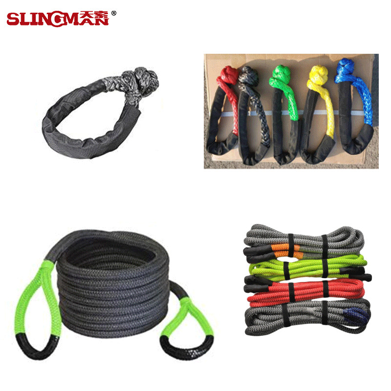 Truck Emergency Snatch Polyester Heavy Tow Strap Capacity 1T 20T