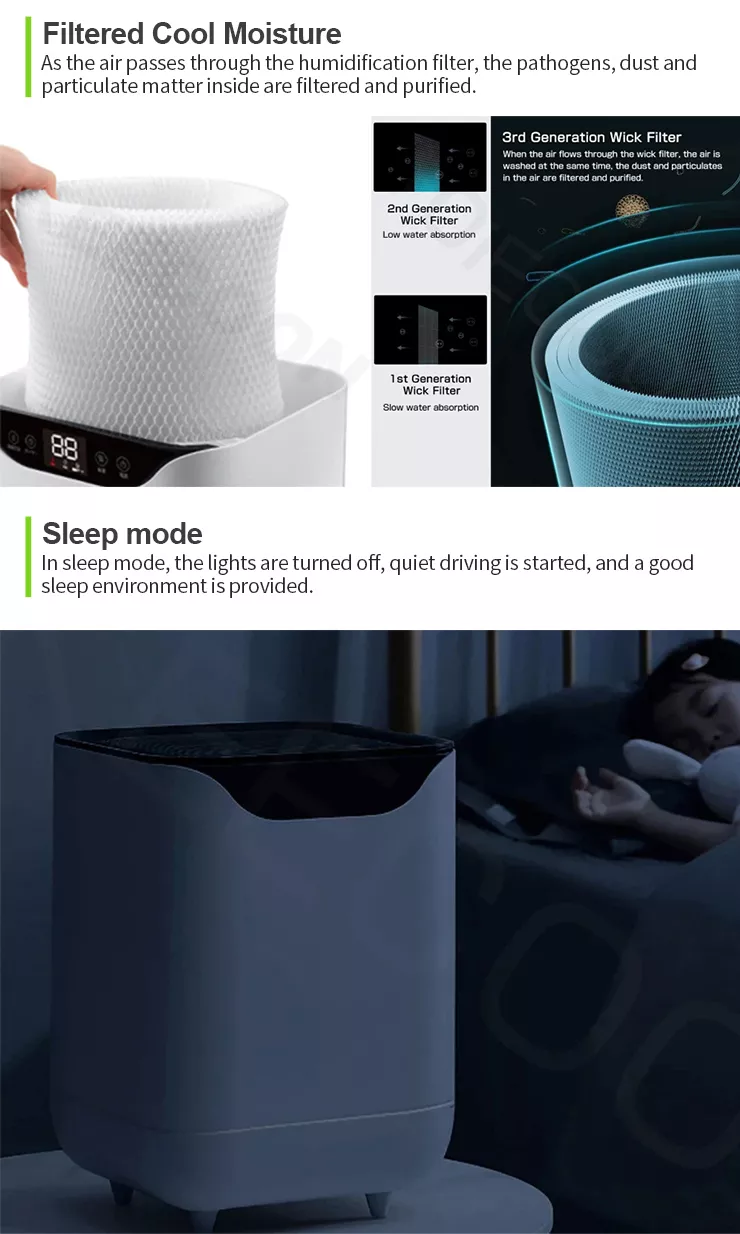 Best selling 2022 UV home wifi tuya ionizer air purifier with 500m3/h