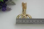 Handbag hardware accessories gold zinc alloy letters logo metal end cap with