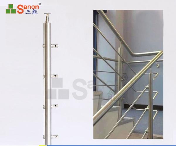 SS304 SS316 Stainless Steel Balustrade Posts Handrail Bracket For Tube Stair 0