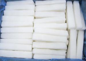 China White Color Forzen Squid Strips Size 1*1*10cm Chemical Off No Additives factory