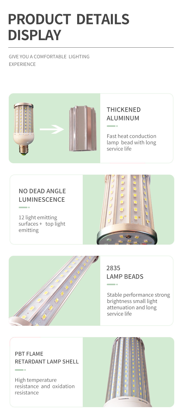 Long Aluminum LED Corn Lamp 20W Hot Pot Shop E27 Extended