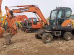 Second Hand DX60W 6T 0.175m3 Doosan Wheeled Excavator