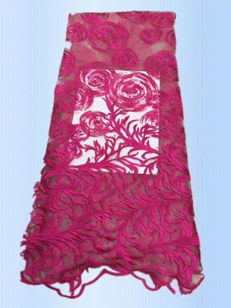 African Lace Fabric 2017 High Quality Lace Peach Tulle Styles Embroidery Laces