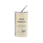 304 Stainless Steel Vacuum Insulated Leak Proof Thermos With Reusable Straw