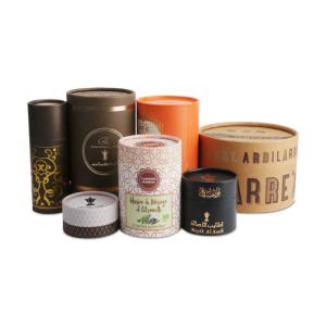 China Custimized Cylinder Cardboard Paper Packaging Box With Lid Candle Package factory