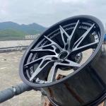 factory Customized 2 piece brushed grey luxury aluminum alloy forged wheel rim
