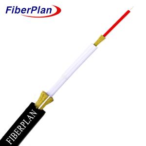 China High Strength Kevlar Yarn Member Flame Retardant Jacket Simplex Flexible Fiber Optic Cable factory