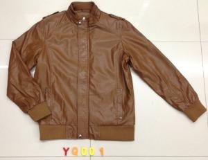 China YQ-01 Men's pu fashion jacket coat stock factory