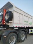 80-100tons 45cbm Rear Dumper Trailer Dump Semi Trailer with 12 Tires and Jost