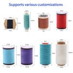 12g 100% Polyester Round Wax Hand-sewn Leather Waxed High Strength Polyester