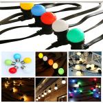 Belt light, 2x1.5mm rubber cable, party light, festoon lighting, B22/E27 socket,
