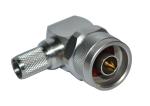 50ohm N Type Male Right Angle Crimp RF connector for LMR-400 Cable