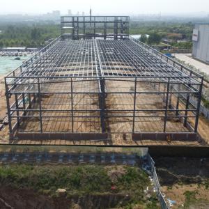 China Pre Engineered Portal Frame Warehouse with Glass Wool Panels factory