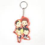 OEM Customized 3D PVC Rubber Keychain Keyrings With 2-Side Logo For Marketing