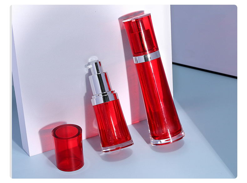 Sealing Mist Spray Bottles Red Slim Waist Lotion Cream Bottle For Mist Packaging