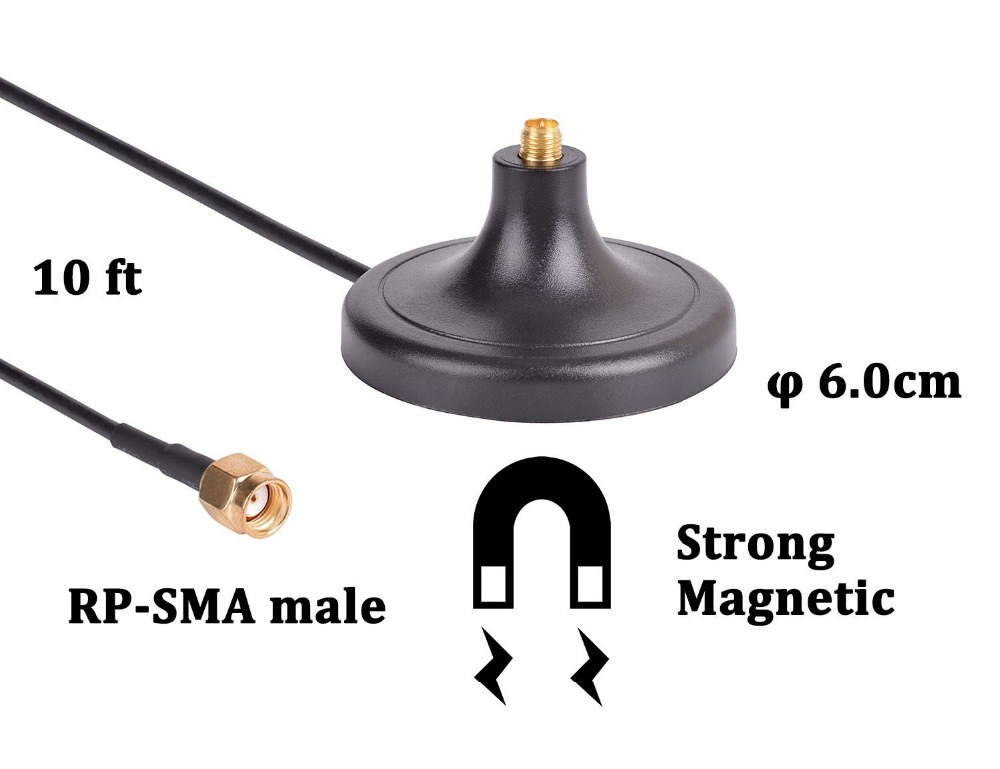 Cellular Antenna B618 B618s 4G LTE WIFI External Magnetic Antenna with 3 Meters Cable Communication Antenna
