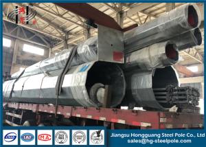 China Galvanised Steel Q235 220KV Electrical Service Pole factory
