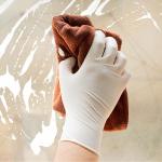 White Disposable Latex Gloves Lightly Powdered Rubber Cleaning Gloves 100 Pcs