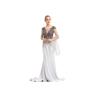 Buy cheap Deep V Neck Sexy Ladies Backless Evening Dresses Cap Sleeve Sweep Train from wholesalers