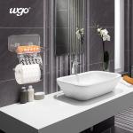 WGO Transparent Bathroom Wall Mounted Toilet Paper Holder Tissue Roll Dispenser