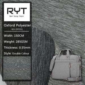 China PU Waterproof Oxford Polyester Fabric Double Colour Plain Surface factory