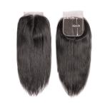 4X4 5x5 6x6 Straight Cambodian Virgin Hair Lace Closure Natural Color