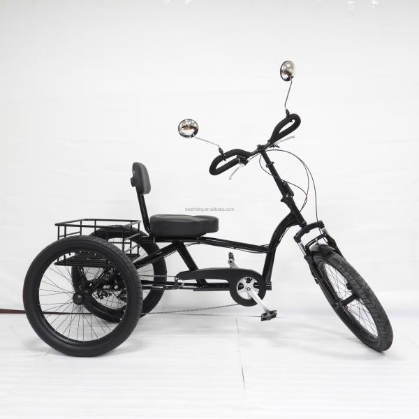 High Carbon Steel Frame 7 Speeds Cargo Trike With 24inch Thick Aluminum Alloy