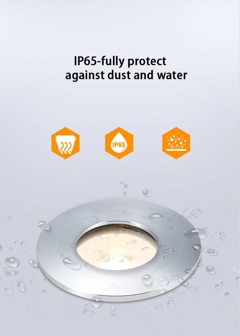 Recessed LED Waterproof IP65 Downlight For Bathroom Kitchen