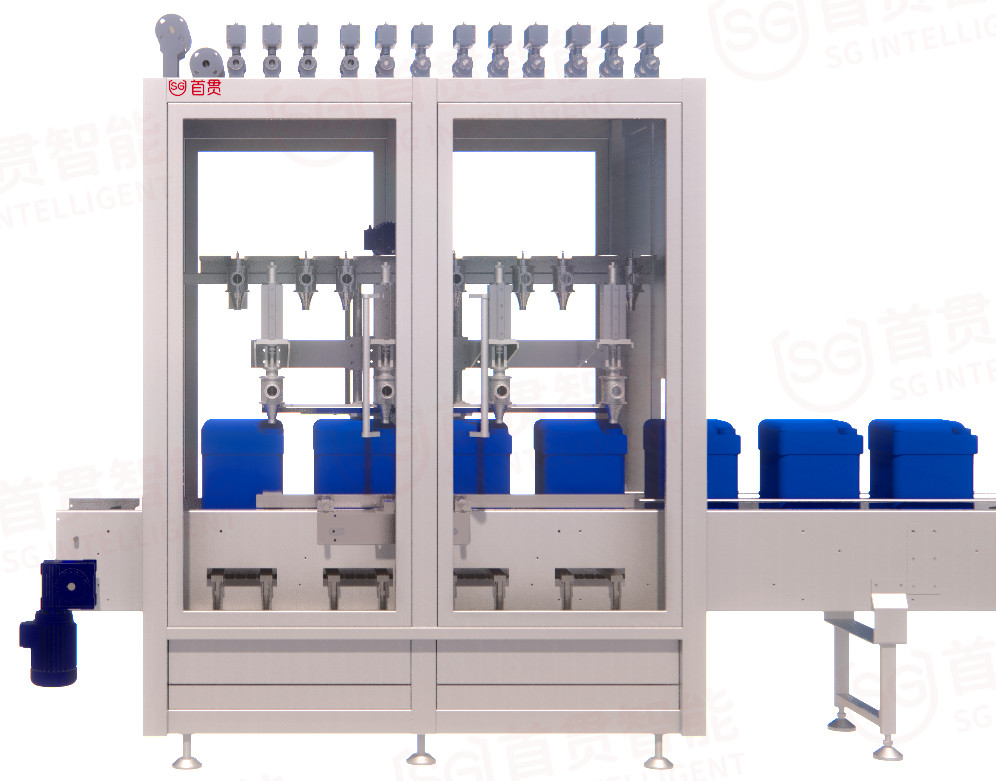 20L Automatic Liquid Filling Machine And Capping Machine 4 Nozzles Series