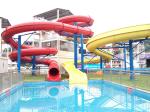 White Color Aqua Park Slide , Family Play Indoor Fiberglass Water Slides 6m