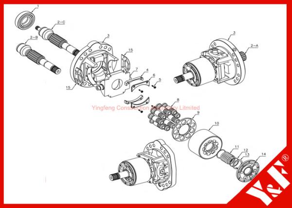 Komatsu Excavator Hydraulic Parts for HPV35 / 55(PC60/120/200/300-3/5/PC400