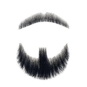 China Full hand-woven fake beards, seamless men's fake mustaches, human hair-like fake eyebrows, and sideburns for film and television props factory
