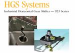 Industrial Horizontal Manual Transmission Shifter HGS System 923 Series