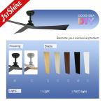 Energy Saving Smart Remote Ceiling Fan Black ABS Blades with 5 Speed and Time