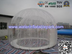 China Double Layer 4 M Diameter Inflatable Outdoor Bubble Tent / Clear Dome Tent factory