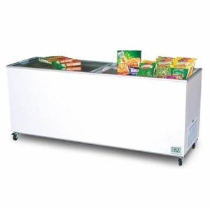 China Highly Efficient Compact Chest Freezers Glass Top With Overload Protection factory